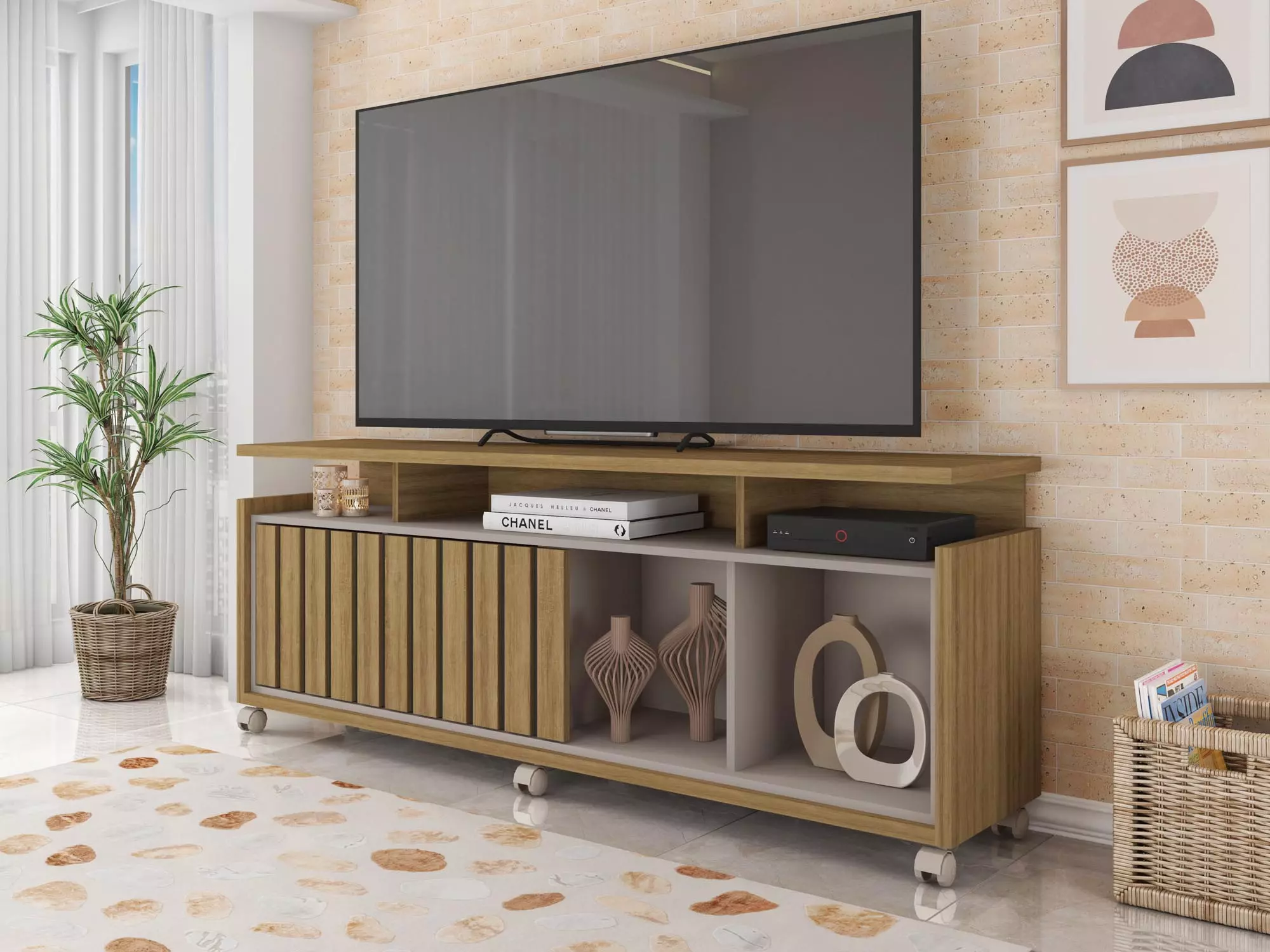 RACK TV OASIS 1.6 MIEL CACAO